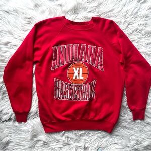 Vintage 80s Indiana Basketball single stitch pullover crewneck sweatshirt XL
